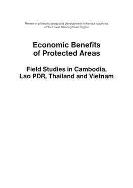 Economic Benefits of Protected Areas