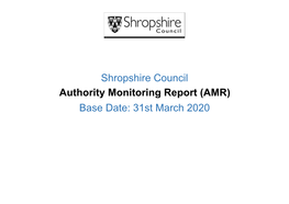 Authority Monitoring Report (AMR)