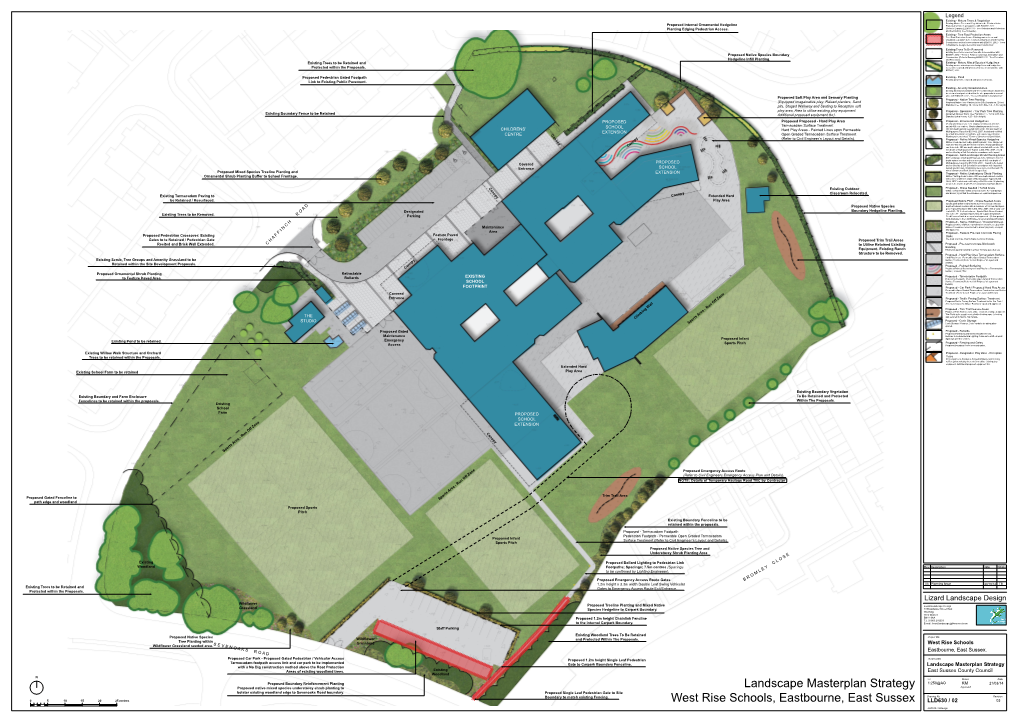 Landscape Masterplan Strategy Areas of Existing Woodland Trees