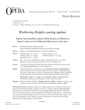 Wuthering Heights Casting Update