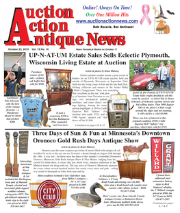 Three Days of Sun & Fun at Minnesota's Downtown Oronoco Gold Rush Days Antique Show UP-N-AT-UM Estate Sales Sells Eclectic
