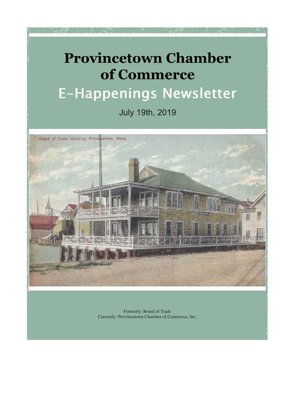 Ehappenings Newsletter