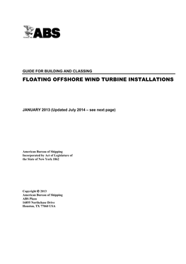 Floating Offshore Wind Turbine Installations