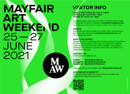 Mayfair Art Weekend 25 — 27 June 2021