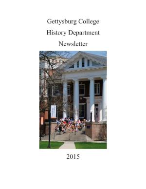 Gettysburg College History Department Newsletter 2015