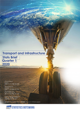 Transport and Infrastructure Stats Brief Quarter 1 2020