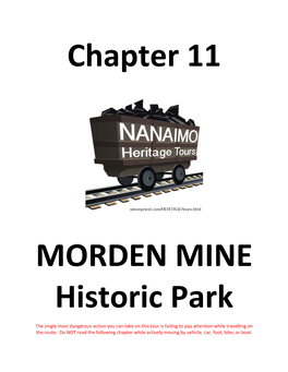 Chapter 11 MORDEN MINE Historic Park