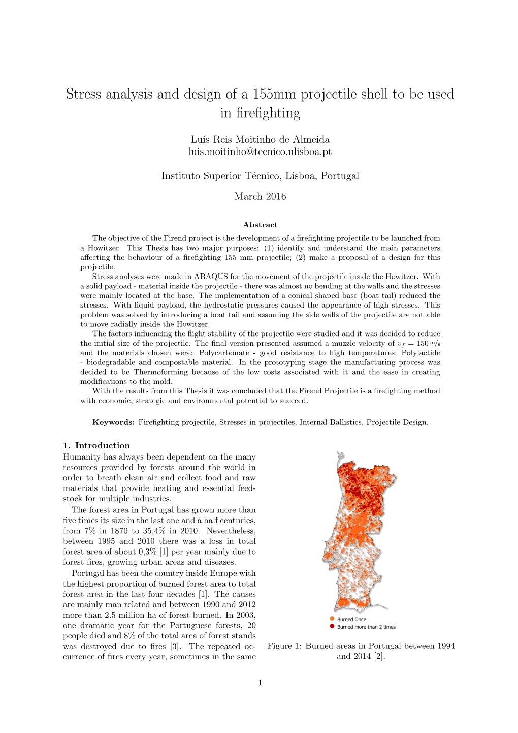 Stress Analysis and Design of a 155Mm Projectile Shell to Be Used in Firefighting