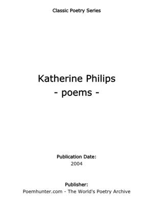 Katherine Philips - Poems
