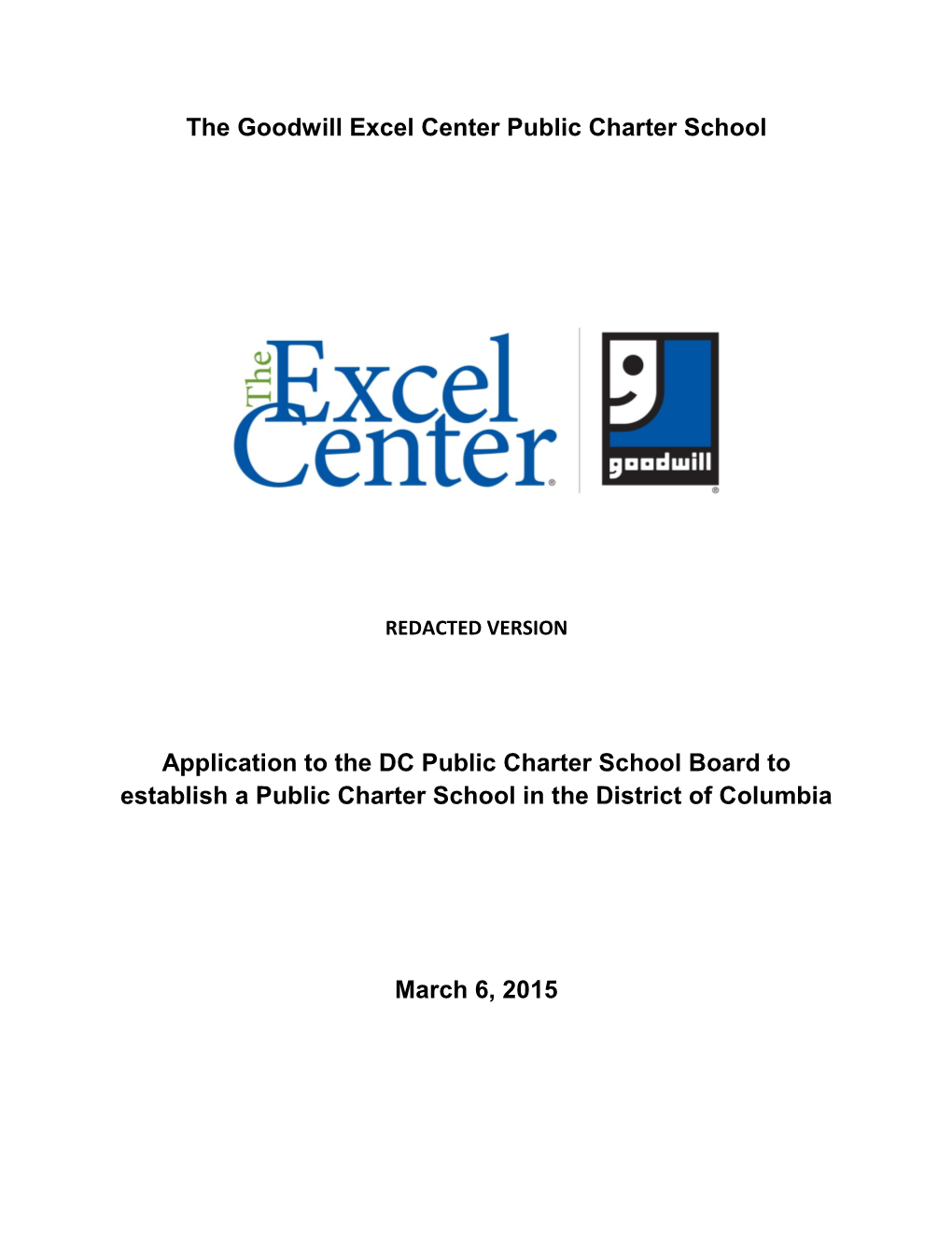 The Goodwill Excel Center Public Charter School