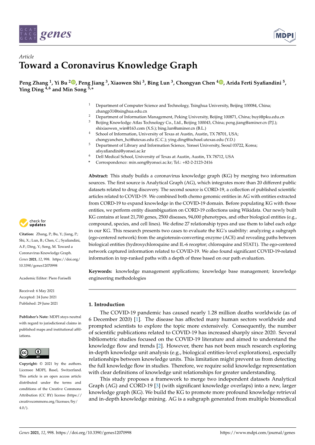 Toward a Coronavirus Knowledge Graph