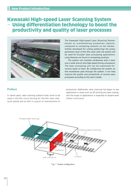 Kawasaki High-Speed Laser Scanning System Using Differentiation