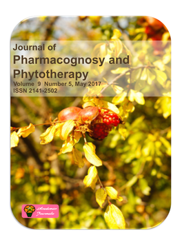 Journal of Pharmacognosy and Phytotherapy Volume 9 Number 5, May 2017 ISSN 2141-2502