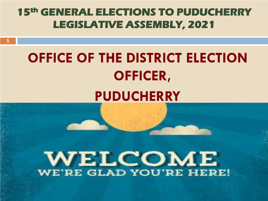 Office of the District Election Officer, Puducherry