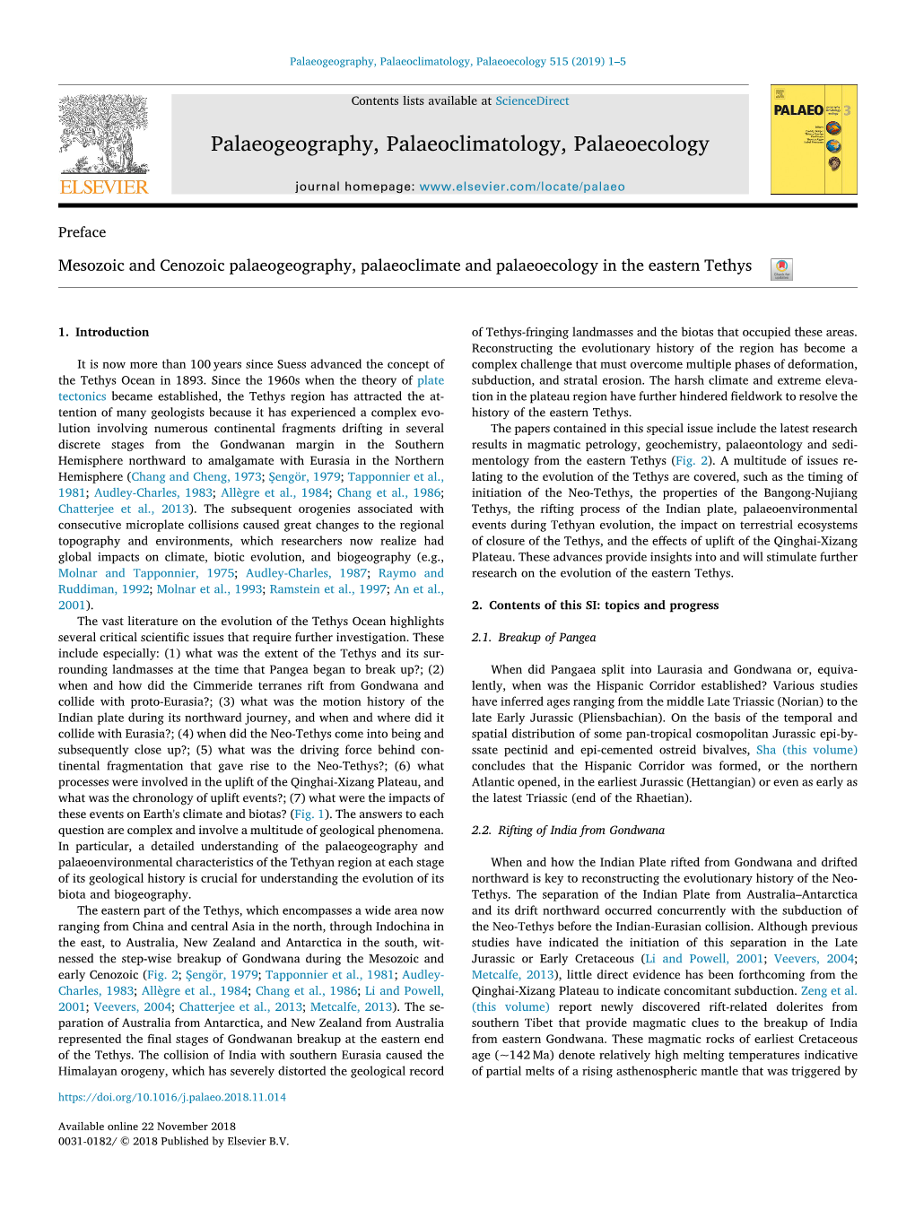 Mesozoic and Cenozoic Palaeogeography, Palaeoclimate and Palaeoecology in the Eastern Tethys T