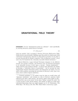 Gravitational Field Theory
