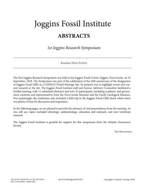 Joggins Fossil Institute ABSTRACTS