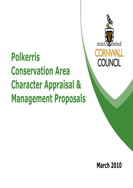 Polkerris Conservation Area Character Appraisal & Management