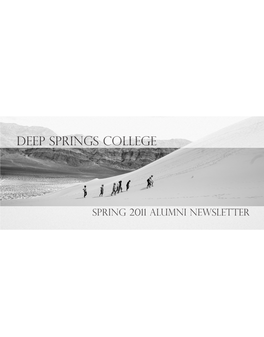 SPRING 2011 Alumni NEWSLETTER INTERVIEW with VISITING PROFESSOR JOHNATHAN THIRKIELD