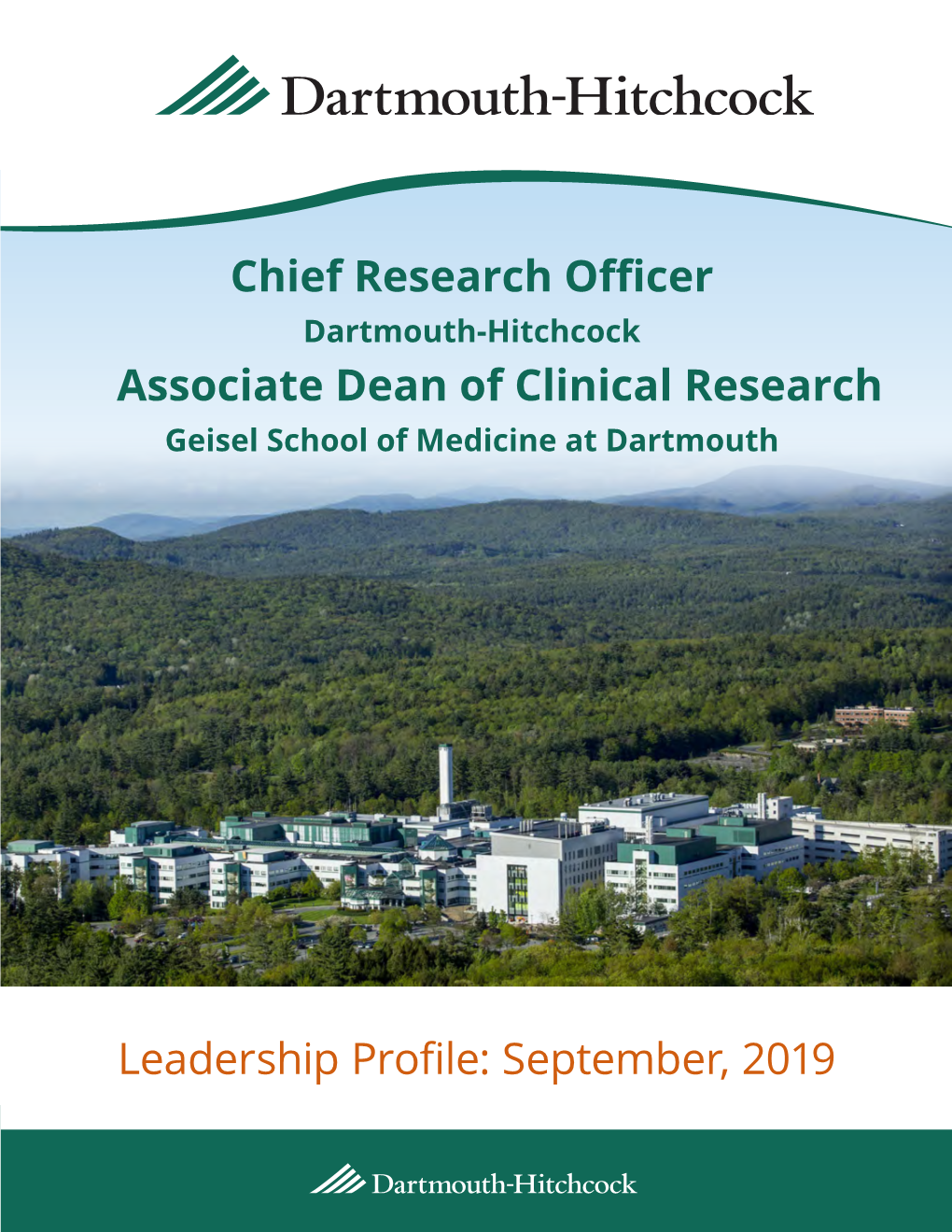 September, 2019 Chief Research Officer Associate Dean of Clinical