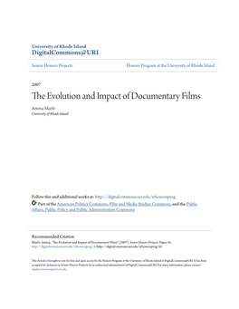 The Evolution and Impact of Documentary Films