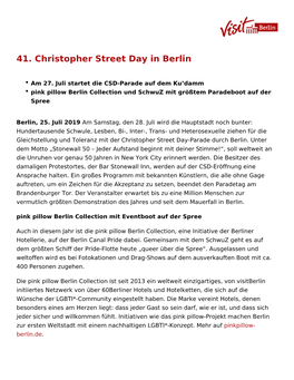 41. Christopher Street Day in Berlin