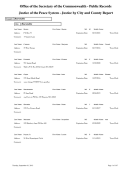 Justice by City and County Report