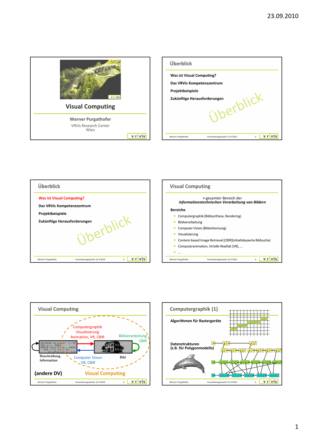 23.09.2010 1 Visual Computing