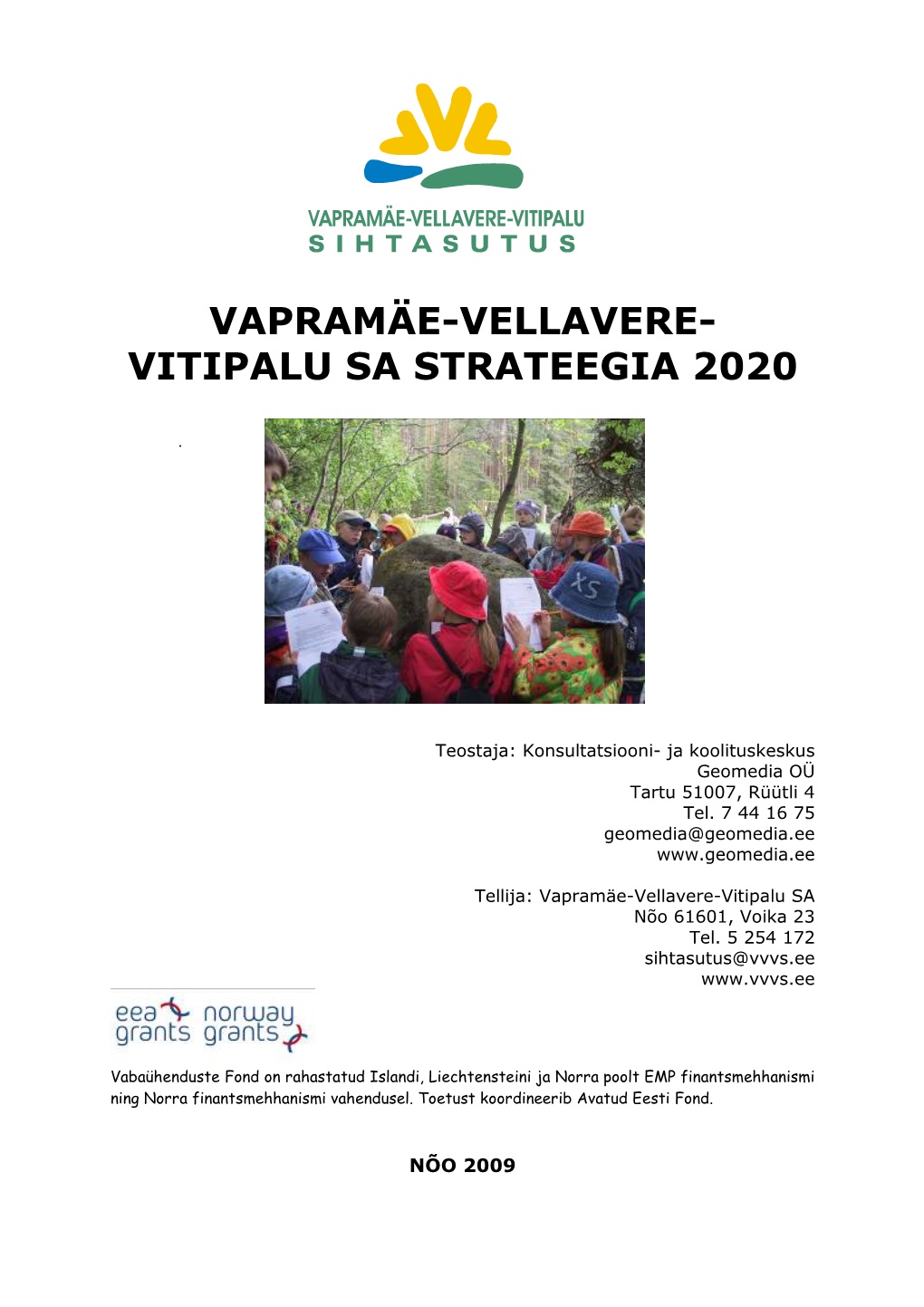 Vapramäe-Vellavere- Vitipalu Sa Strateegia 2020