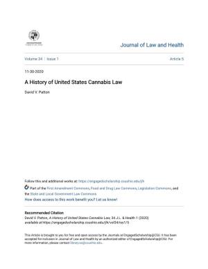 A History of United States Cannabis Law