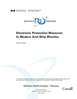 Electronic Protection Measures in Modern Anti-Ship Missiles