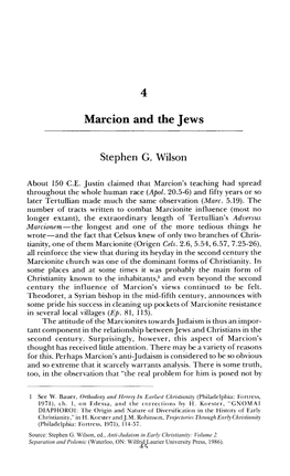 Marcion and the Jews