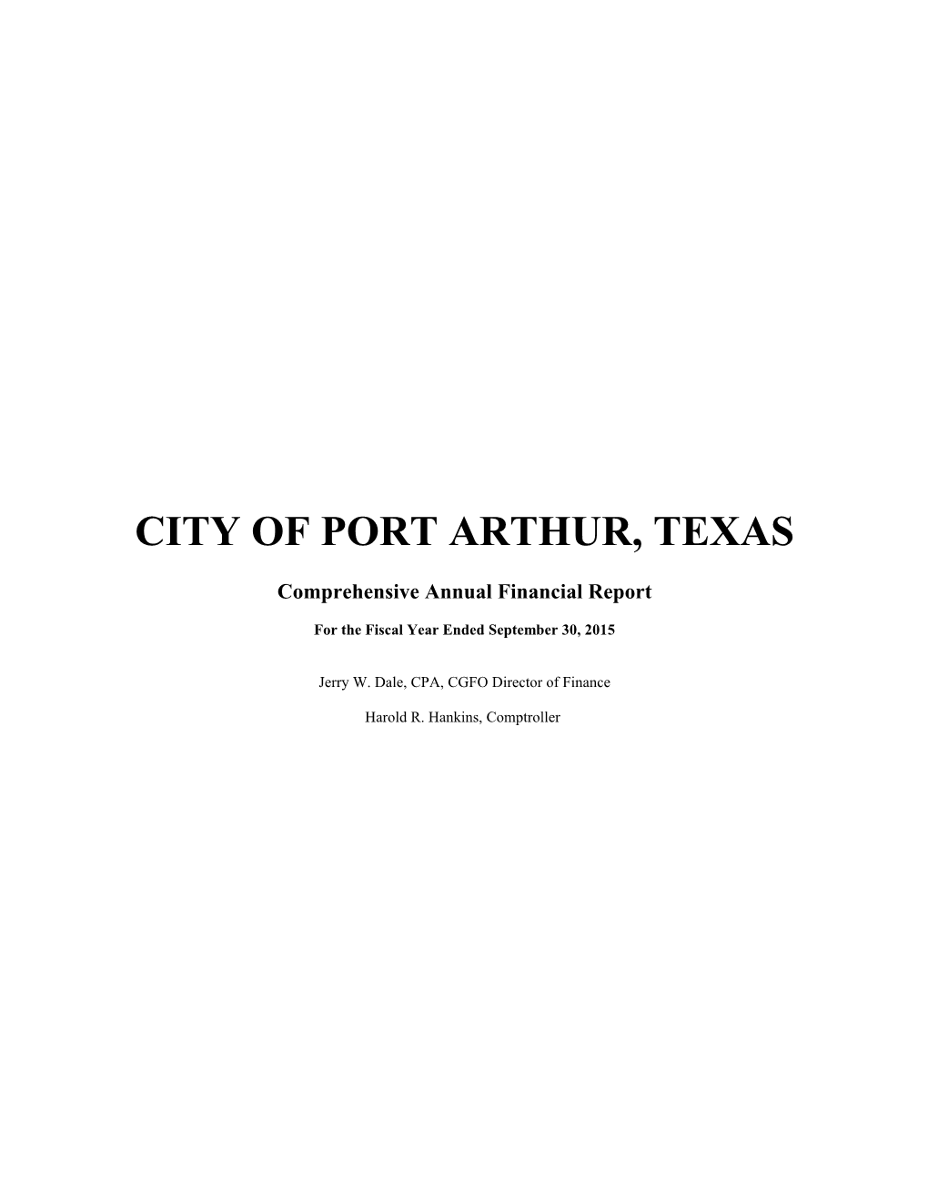 City of Port Arthur, Texas