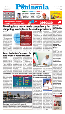 Wearing Face Mask Made Compulsory for Shopping, Workplaces & Service