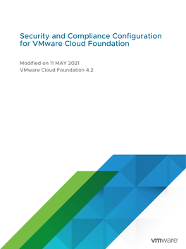 Security and Compliance Configuration for Vmware Cloud Foundation