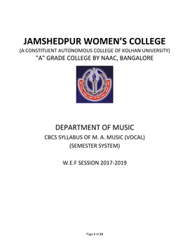Jamshedpur Women's College, Jamshedpur Recommended Books for B.A /M