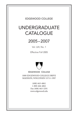 Undergraduate Catalogue 2005–2007