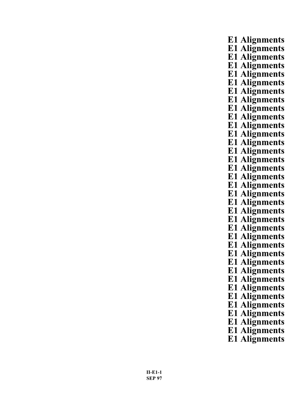 E1 Alignments