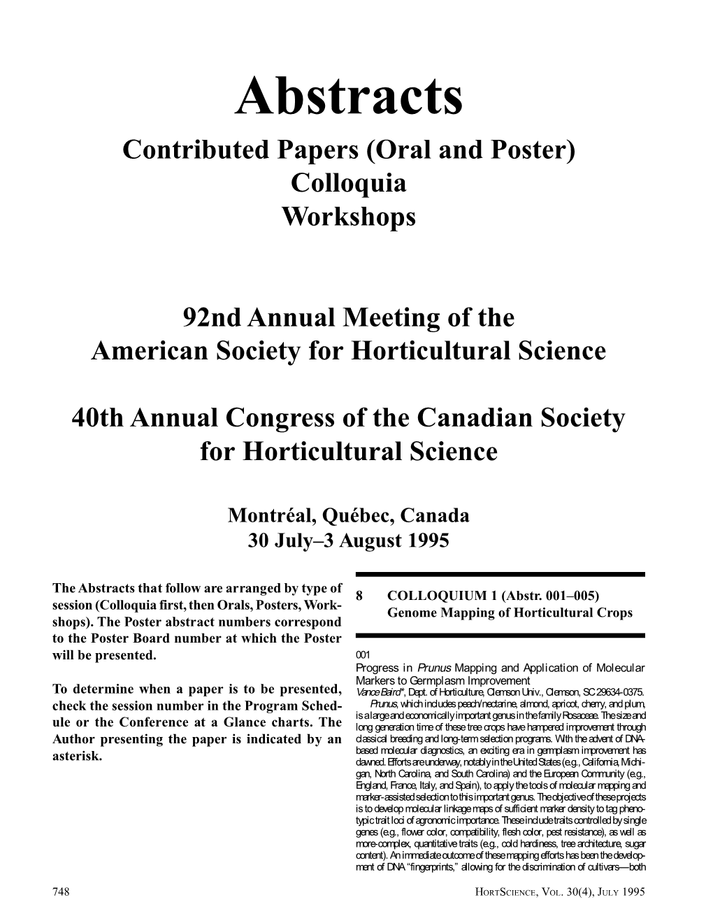 Abstracts of the 92Nd Annual Meeting of the American Society for Horticultural Science