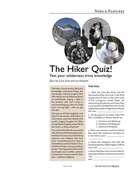 The Hiker Quiz! Test Your Wilderness Trivia Knowledge Quiz by Gary Zink and Jan Klippert