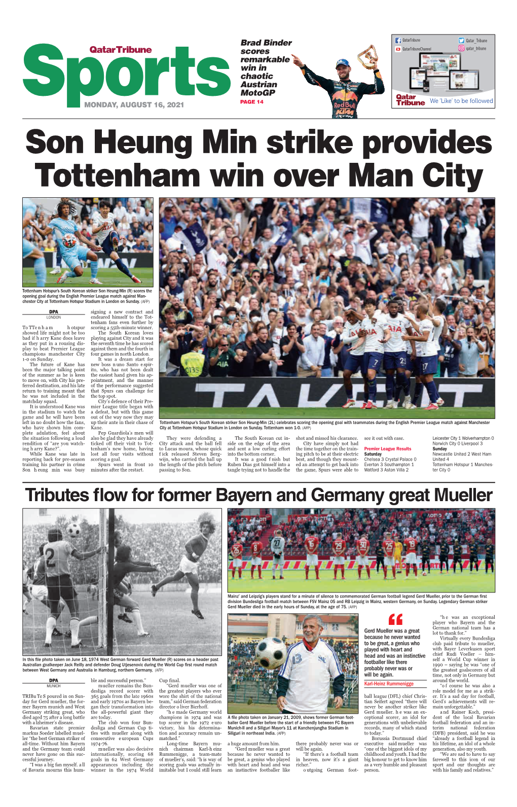 Son Heung Min Strike Provides Tottenham Win Over Man City