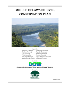 Middle Delaware River Conservation Plan