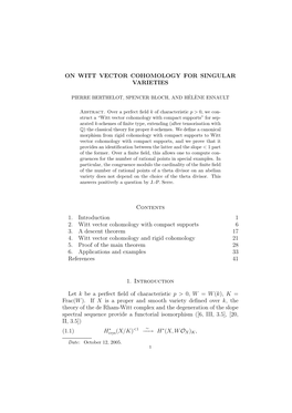 On Witt Vector Cohomology for Singular Varieties