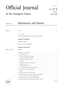 Official Journal C27E Volume 51 of the European Union 31 January 2008