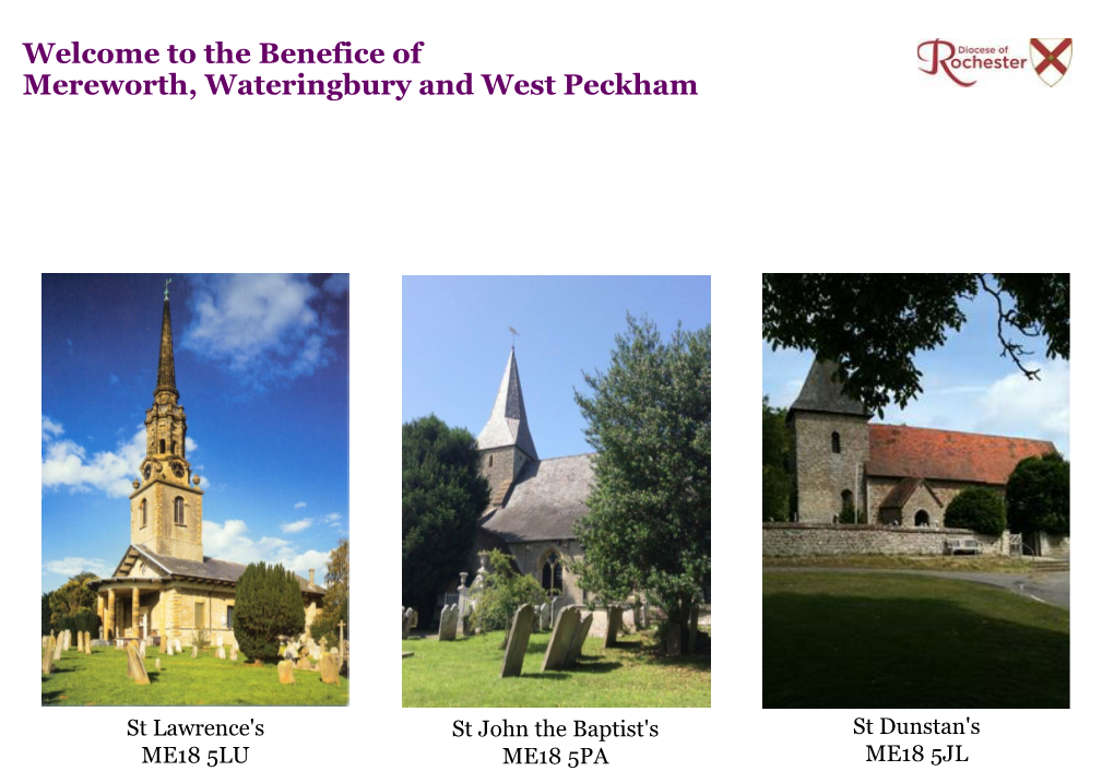 The Benefice of Mereworth, Wateringbury and West Peckham