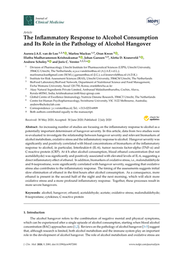 The Inflammatory Response to Alcohol Consumption and Its Role