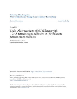 [60]Fullerene-Tetrazine Monoadducts" (2002)