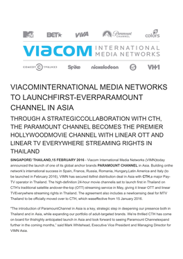 Viacom International Media Networks To
