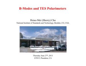 B-Modes and TES Polarimeters
