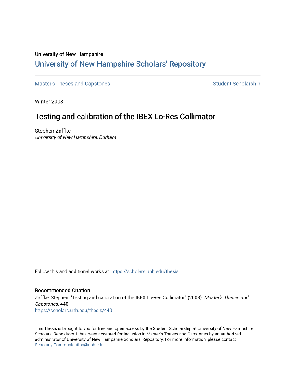 Testing and Calibration of the IBEX Lo-Res Collimator